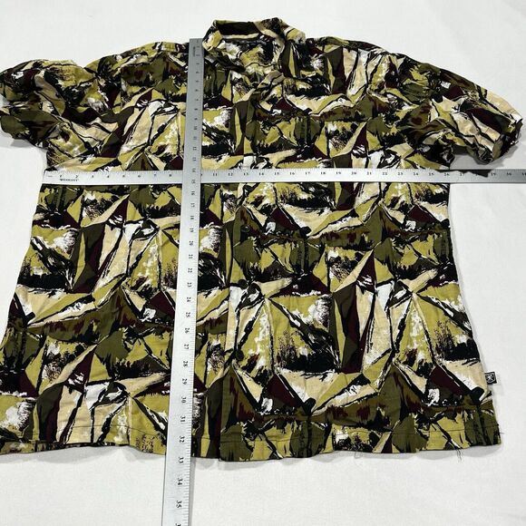 Stacy Adams‎ Shirt Mens Button Short Sleeve Linen Blend Abstract Print Sz 3X BIG - Picture 7 of 7